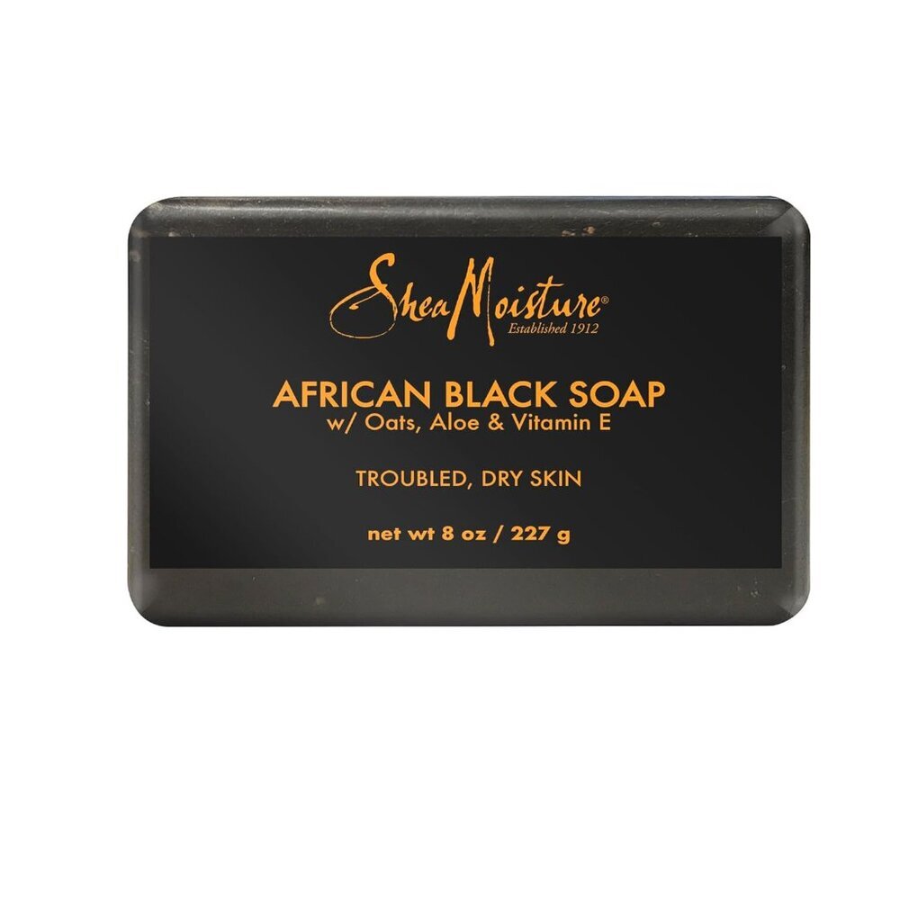 Bar Soap for Troubled Skin African Black Soap Cleanser with Shea Butter 8 oz
